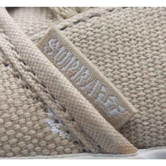 Men's Supra Canvas Tan Skate Sneaker Sz 7 Low Tops Polka Dots - Picture 7 of 13